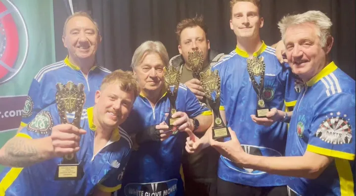 Beavers Old Boys with their 2026 PPDL team trophies